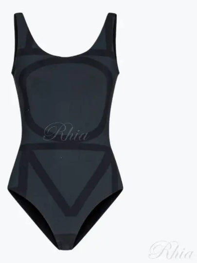 Monogram One-Piece Swimsuit Black - TOTEME - BALAAN 2