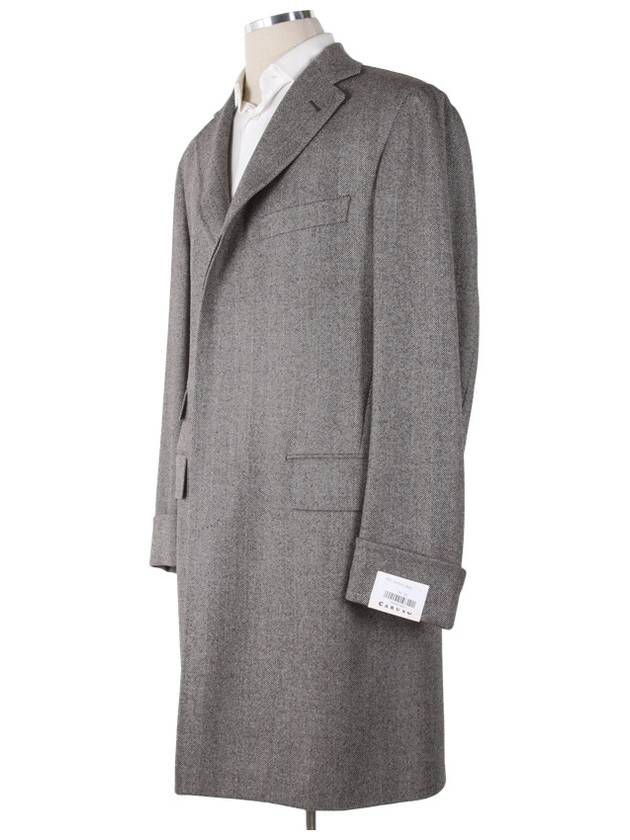 F521AH0V05 Herringbone Coat - CARUSO - BALAAN 4