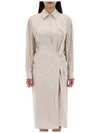 Straight Collar Twisted Long Dress Ivory - LEMAIRE - BALAAN 2