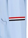 Milano Stitch Sprite Armband Cotton V-neck Cardigan Light Blue - THOM BROWNE - BALAAN 5