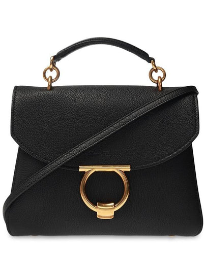 Gancini Small Tote Bag Black - SALVATORE FERRAGAMO - BALAAN 2