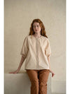 Loose fit puff sleeve daily blouse beige - CAHIERS - BALAAN 3