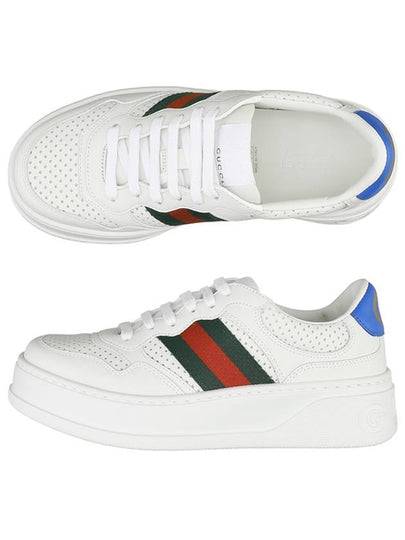 Web detail blue tab low top sneakers white - GUCCI - BALAAN 2