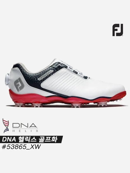 DNA Helix DNA HELIX Boa Golf Shoes 53865 XW White Navy Red Men's - FOOTJOY - BALAAN 1