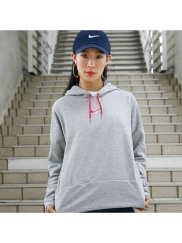 01868754063Women’sPoint Swoosh Hooded TshirtGrey Pink - NIKE - BALAAN 1