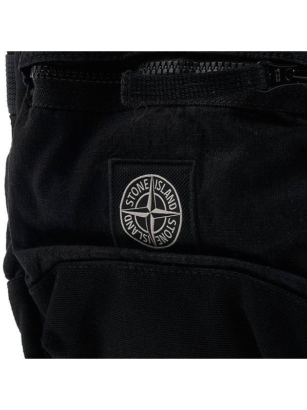 Lino Nylon Tela-TC Cross Bag Black - STONE ISLAND - BALAAN 7