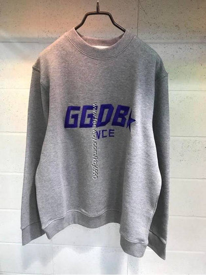 Logo Crew Neck Fleece Cotton Sweatshirt Grey - GOLDEN GOOSE - BALAAN 2