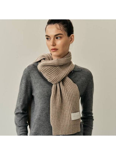 Mini Wool Knit Muffler Oatmeal - WHITE PROJECT - BALAAN 1