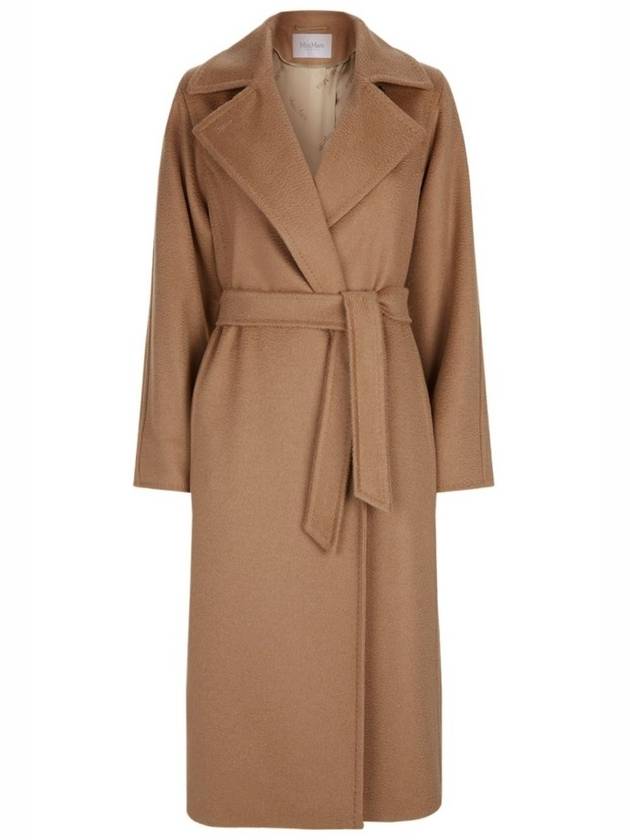 Manuel Wrap Belt Long Coat Brown - MAX MARA - BALAAN.