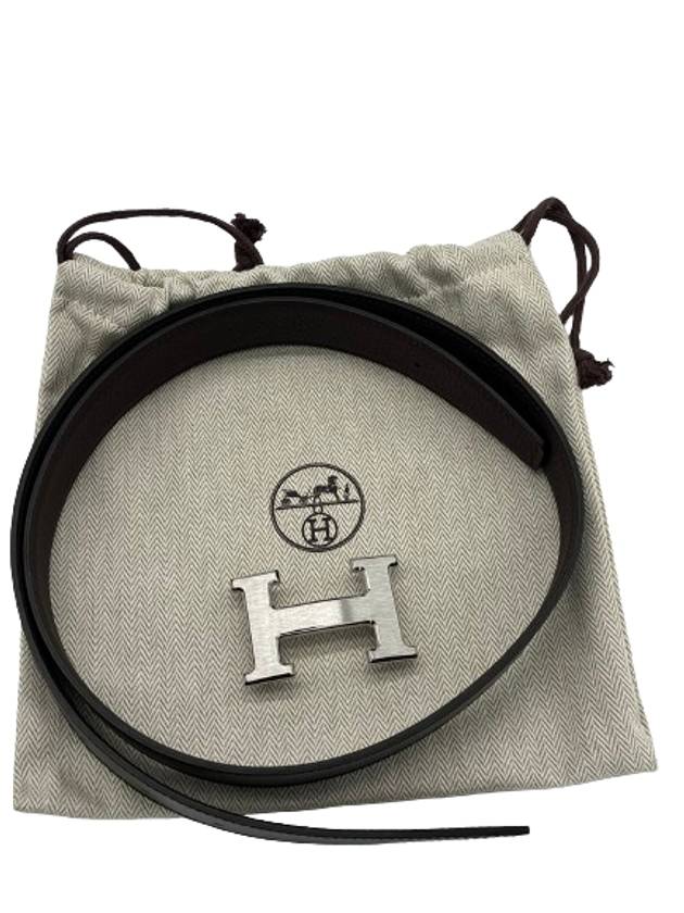 Reversible Leather Strap 32mm Belt Black - HERMES - BALAAN 2