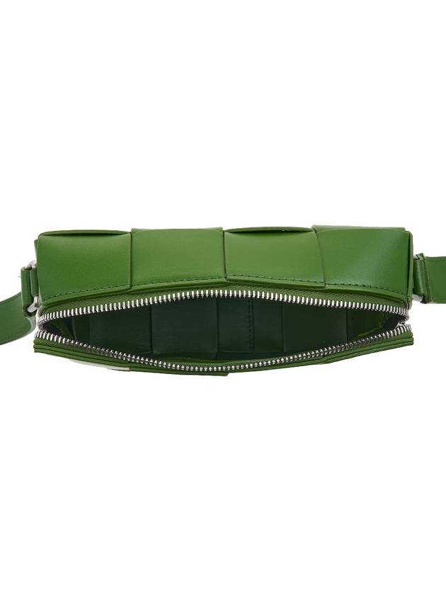 Cassette Intrecciato Leather Cross Bag Avocado - BOTTEGA VENETA - BALAAN 11