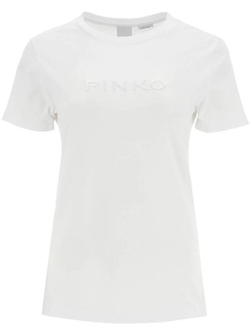 short-sleeved t-shirt with logo - PINKO - BALAAN 1