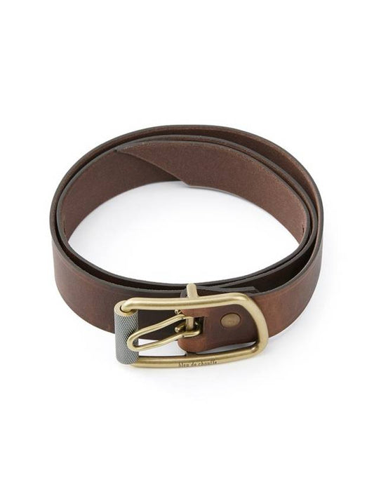 FE Mylon leather belt dark brown - BLEU DE CHAUFFE - BALAAN 1