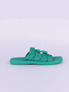 Intrecciato Flat Slippers Acid Turquoise - BOTTEGA VENETA - BALAAN 3