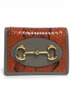 Horsebit 1955 Python Half Wallet Brown - GUCCI - BALAAN 2