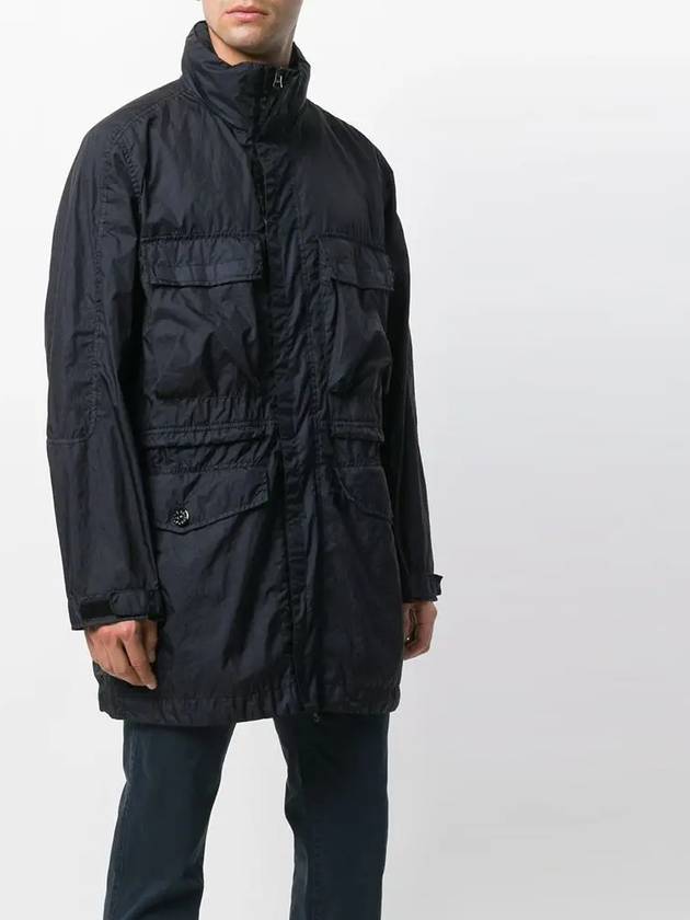 Membrana Wappen Zip-Up Jacket Navy - STONE ISLAND - BALAAN 3