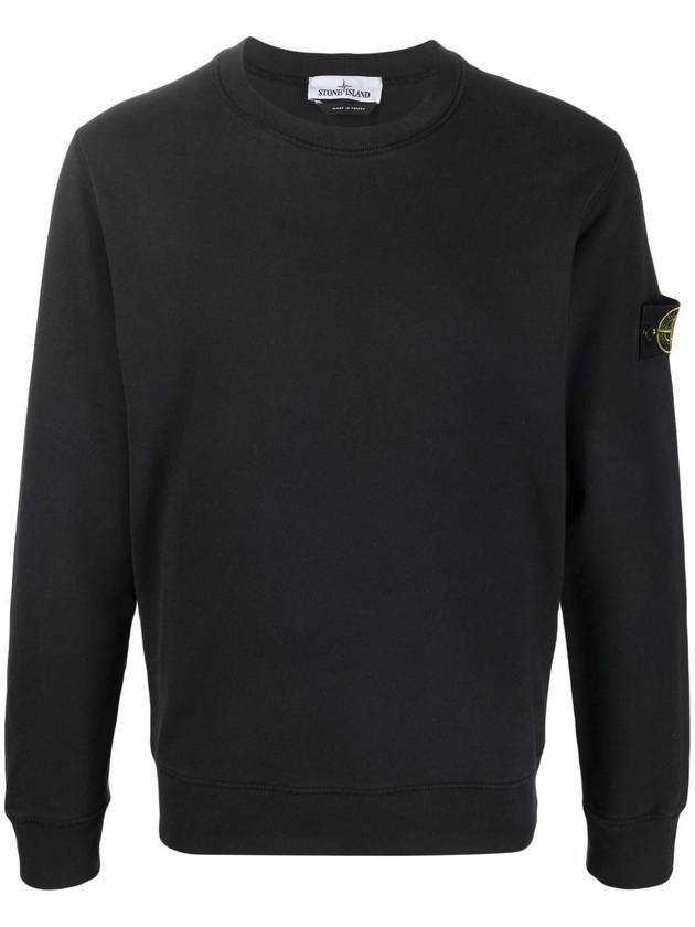 Wappen Patch Crewneck Sweatshirt Black - STONE ISLAND - BALAAN 1