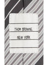 Jacquard Wrap Three Stripe Silk Tie Grey - THOM BROWNE - BALAAN 5