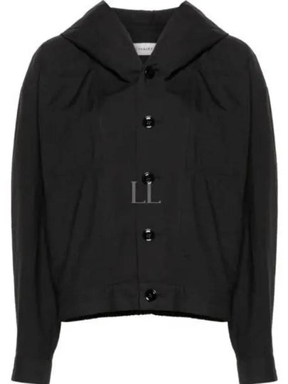 Cotton Crinkled Finish Jacket Black - LEMAIRE - BALAAN 2