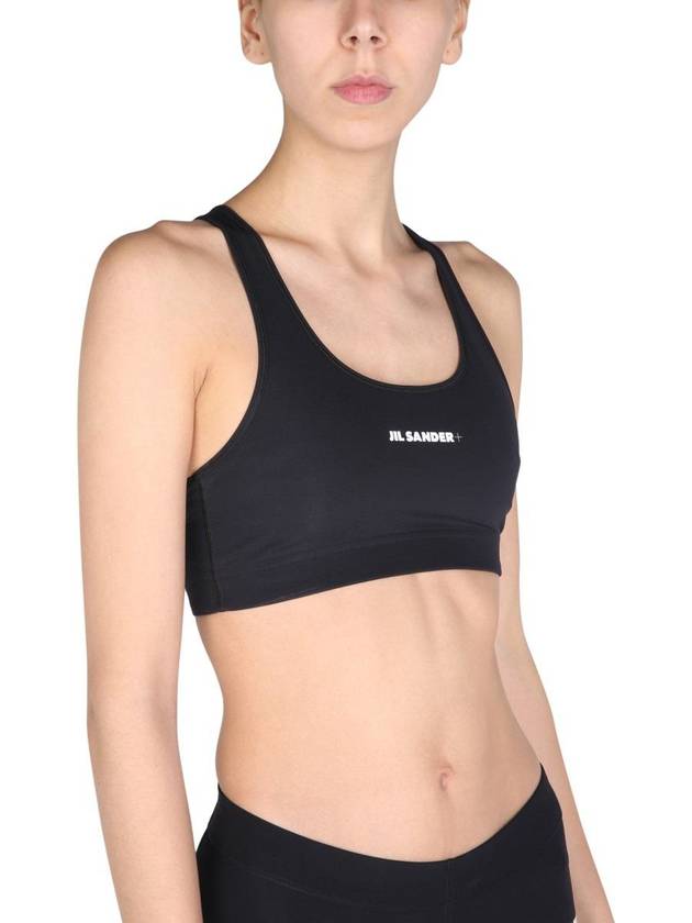 Women's Plus Logo Sports Bra Black - JIL SANDER - BALAAN 5