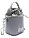 5AC Number Logo Texture Leather Bucket Bag Pale Blue - MAISON MARGIELA - BALAAN 4