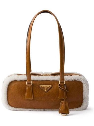 medium shearling leather tote bag 1BB124VDVZ2CTT - PRADA - BALAAN 1