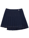 Wrap pleated skirt NAVY WOMAN - MALBON GOLF - BALAAN 1