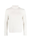 Thermal Rib Ottoman Stripe Turtleneck Natural - THOM BROWNE - BALAAN 1