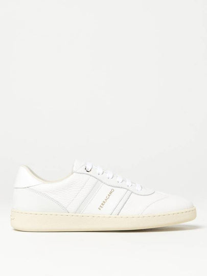 Logo Leather Low Top Sneakers White - SALVATORE FERRAGAMO - BALAAN 2