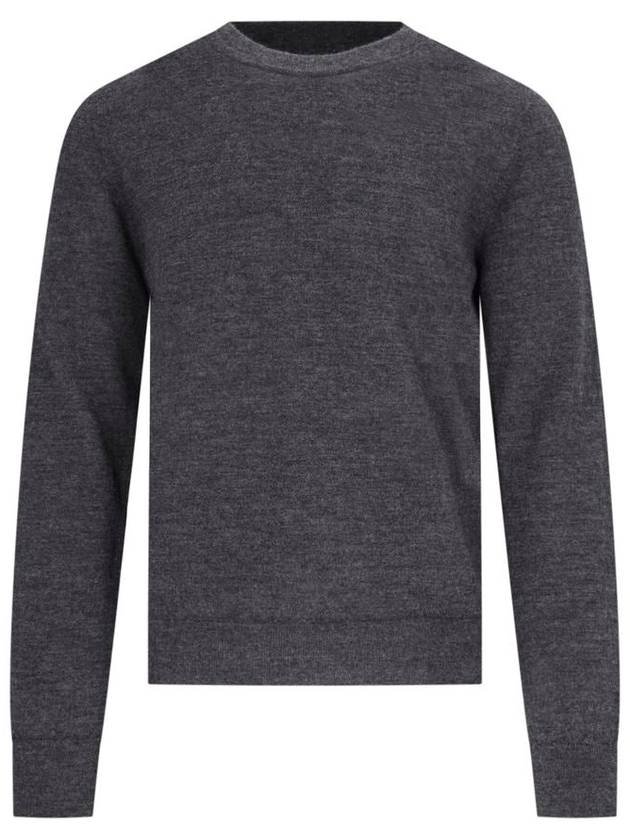 Elbow Patch Crew Neck Knit Top Charcoal - MAISON MARGIELA - BALAAN 2