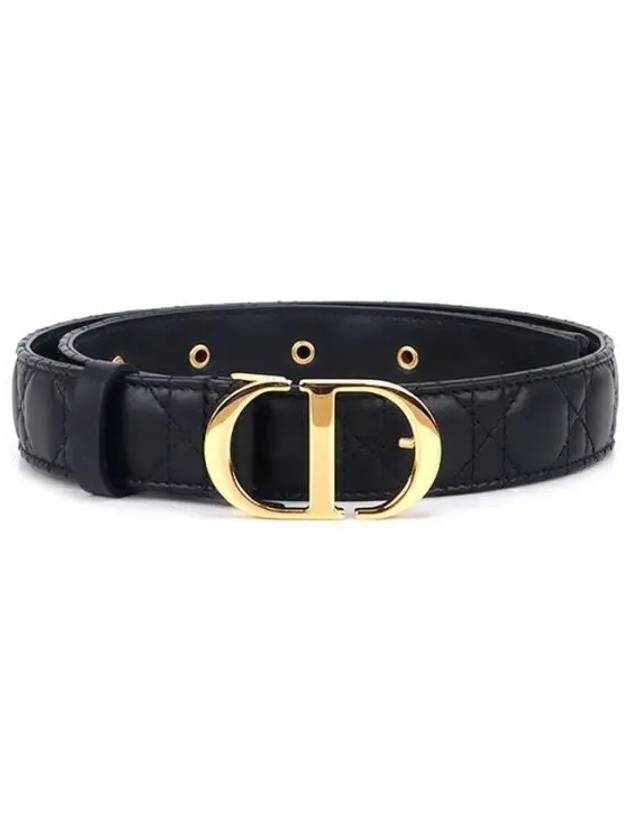 30MM Montaigne Cannage Calfskin Belt Black - DIOR - BALAAN 2