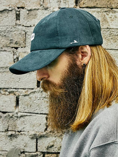 Classic Oversized Fit Corduroy Ball Cap Deep Green - AKAW - BALAAN 1