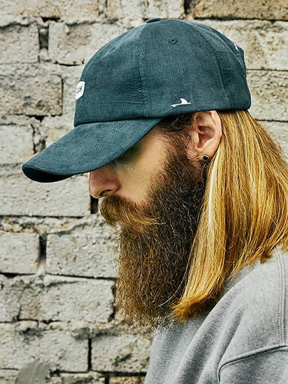 Classic Oversized Fit Corduroy Ball Cap Deep Green - AKAW - BALAAN 2