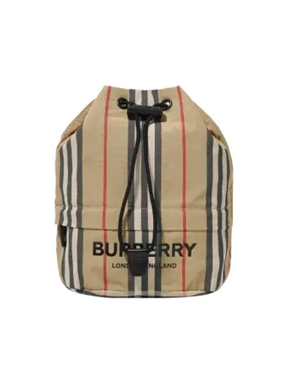 Icon Stripe Econyl Drawcord Bucket Bag Archive Beige - BURBERRY - BALAAN 2