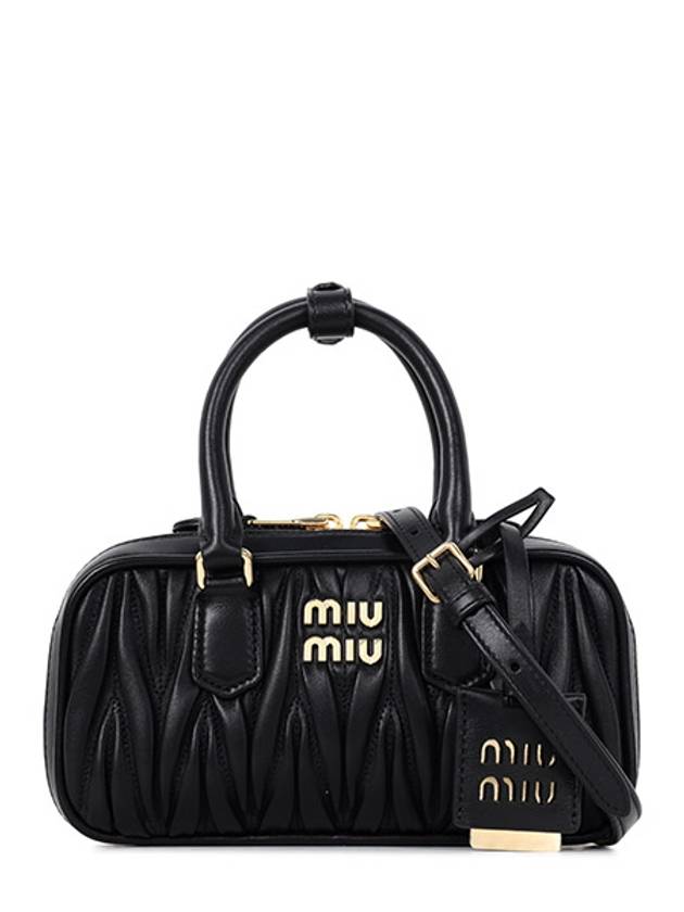 Black Arcadi Matelasse Tote Bag 5BP088 AN88 F0002 00090 - MIU MIU - BALAAN 1