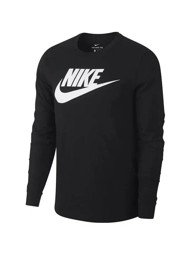 Sportswear Icon Futura Long Sleeve T-Shirt Black - NIKE - BALAAN 6