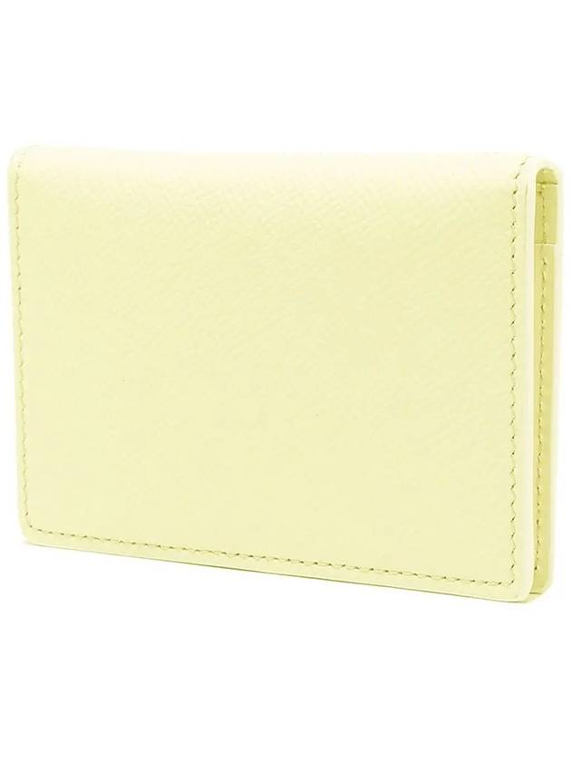 Stitched Bi-Fold Leather Card Wallet Lemon - MAISON MARGIELA - BALAAN 4