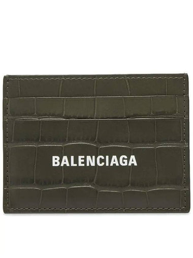 Crocodile 2 tier card wallet green - BALENCIAGA - BALAAN 1