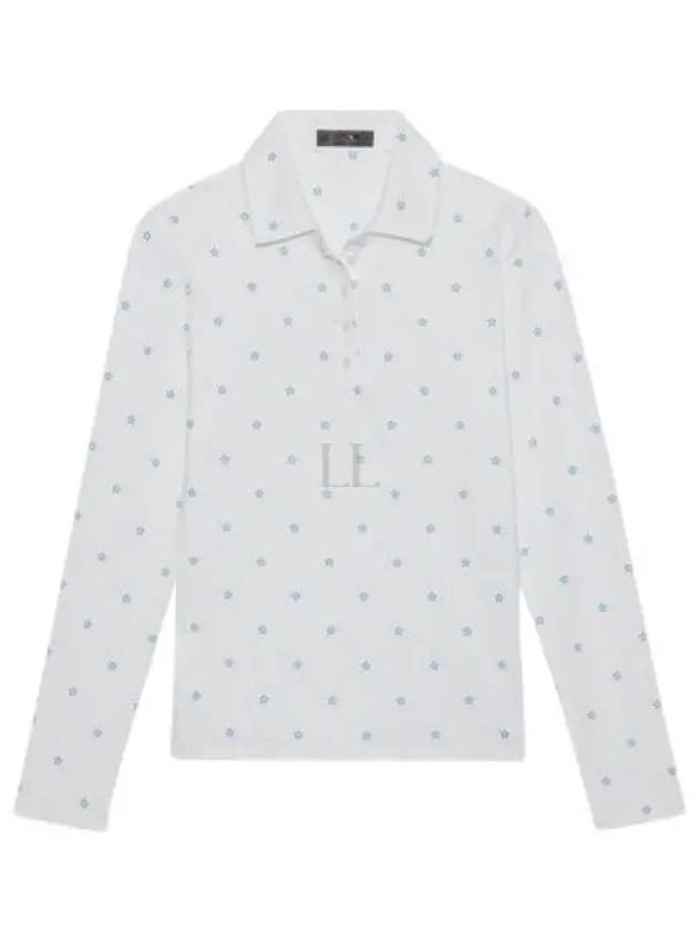 Women'S Star Print Long Sleeve Pk Shirt White - G/FORE - BALAAN 2