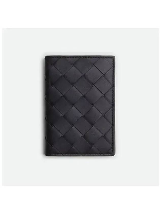 Intrecciato Flap Card Wallet Green Black - BOTTEGA VENETA - BALAAN 2