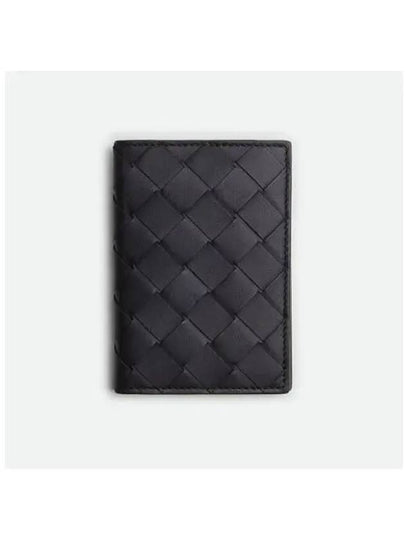 Intrecciato Flap Card Wallet Green Black - BOTTEGA VENETA - BALAAN 2