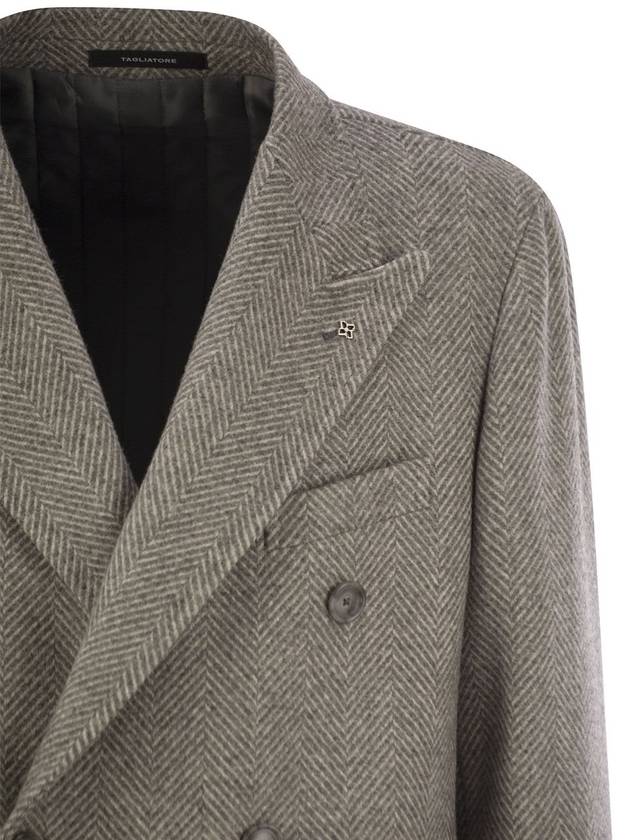 Herringbone coat in virgin wool and cashmere - TAGLIATORE - BALAAN 4