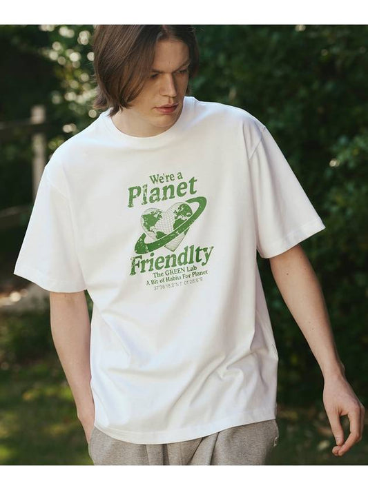 _PLANET FRIENDLY GRAPHIC SHORT SLEEVE WHITE - THE GREEN LAB - BALAAN 1