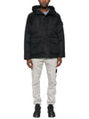 44736 Diagonal Wind Resistant Nylon Down Parka Black - STONE ISLAND - BALAAN 3