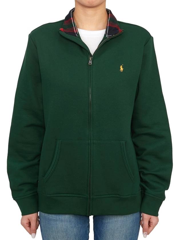 Kids brushed zip up cardigan 323953025001 GREEN Adults can wear - POLO RALPH LAUREN - BALAAN 2