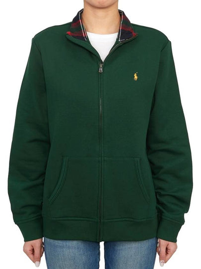 Kids brushed zip up cardigan 323953025001 GREEN Adults can wear - POLO RALPH LAUREN - BALAAN 2