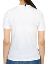 Women's High Twist Rip Stripe Short Sleeve T Shirt White - THOM BROWNE - BALAAN 5