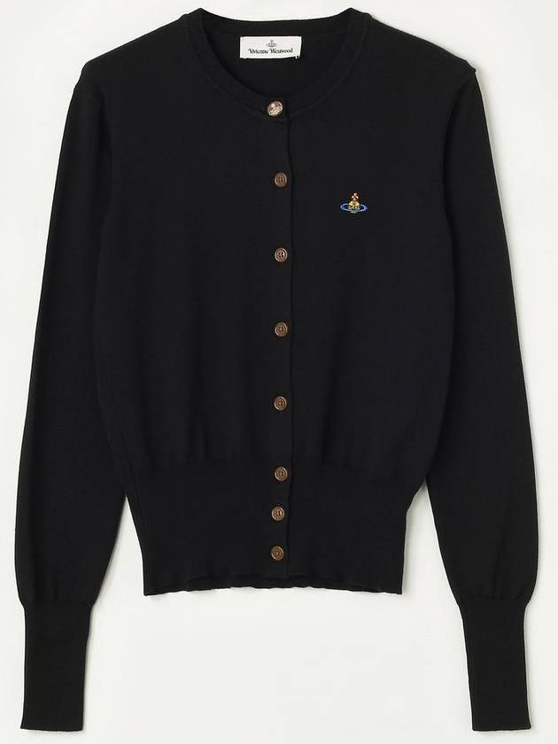 Bea Logo Cardigan Black - VIVIENNE WESTWOOD - BALAAN 2