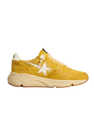 Running Sole White Leather Star Low Top Sneakers Yellow - GOLDEN GOOSE - BALAAN 1