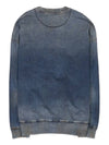 D Krib Ne Vintage Look Track Denim Sweatshirt Medium Blue - DIESEL - BALAAN 3